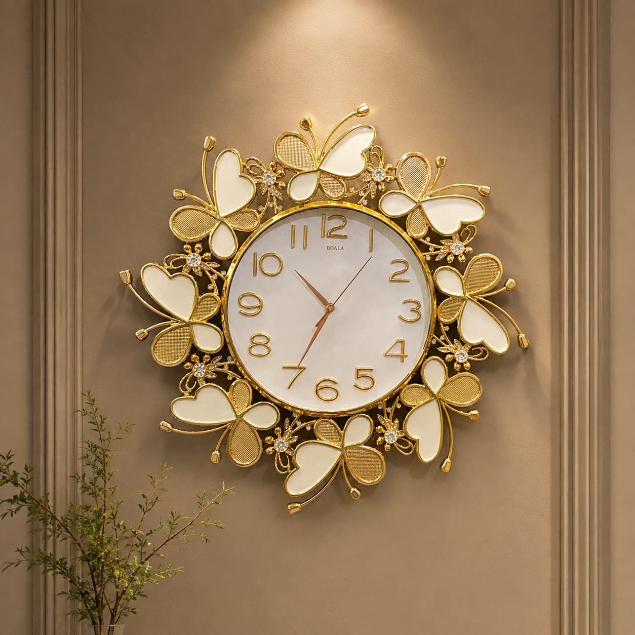 Butterfly luxury wall clock