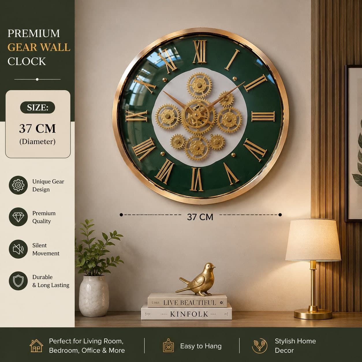 Premium Gear Wall Clock