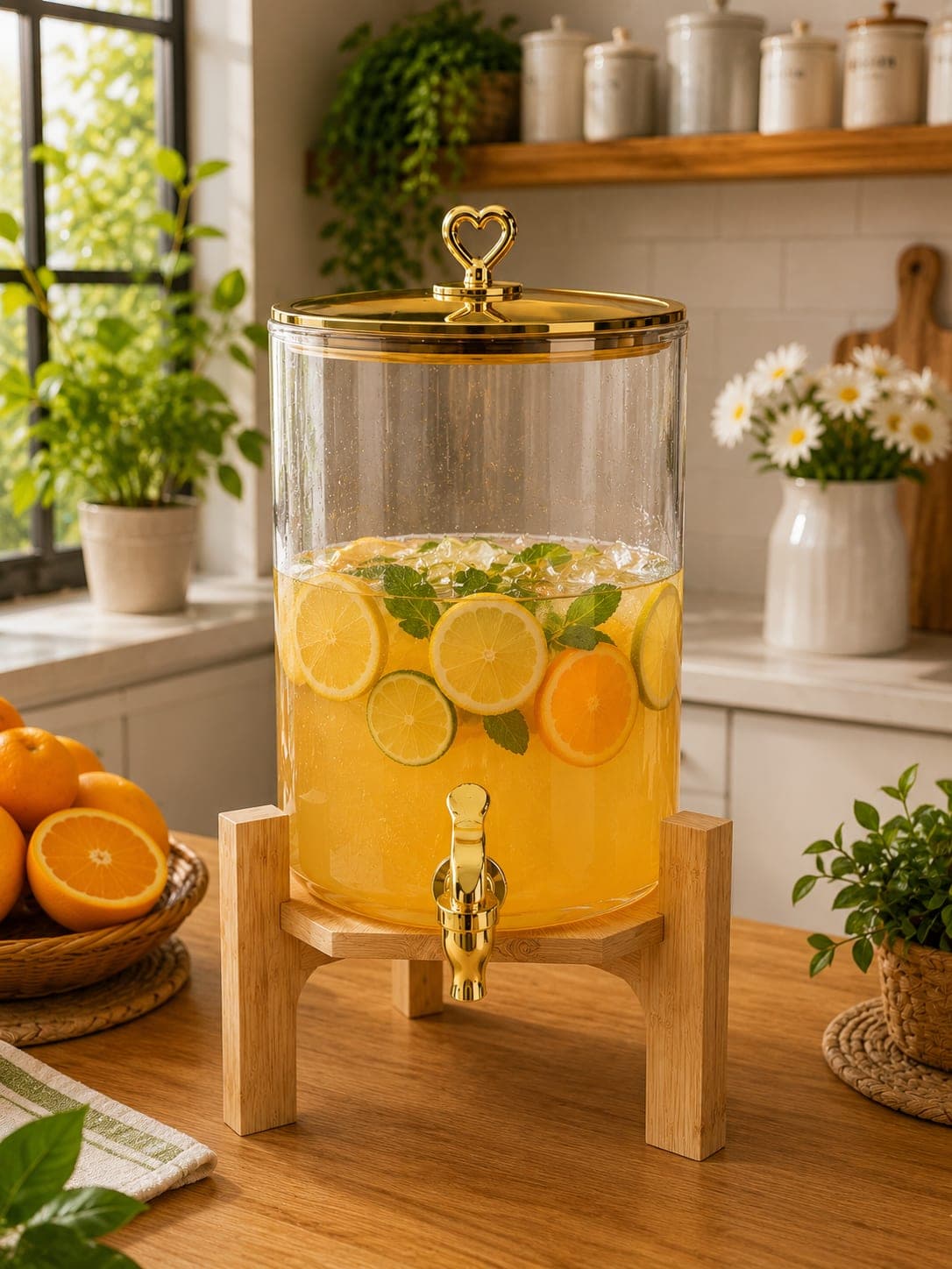 Premium Glass Juice Dispenser – 8 Liter